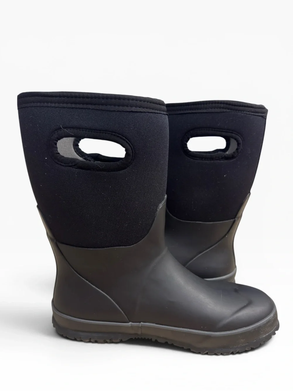 Bogs York Solid Kids Waterproof Rain Boots Black Youth US Size 5 Winter Boots